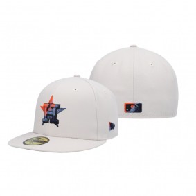 Houston Astros Khaki Stone Dim Undervisor 59FIFTY Fitted Hat