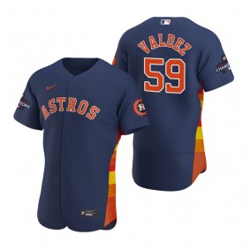 Houston Astros Framber Valdez Navy 2022 World Series Champions Authentic Jersey