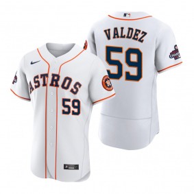 Houston Astros Framber Valdez White 2022 World Series Champions Authentic Jersey