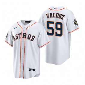 Houston Astros Framber Valdez White 2022 World Series Replica Jersey