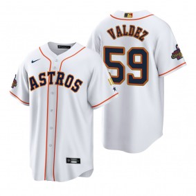 Framber Valdez Houston Astros White 2023 Gold Program Jersey