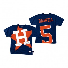 Houston Astros Jeff Bagwell Navy Big Face Hardwood Classics T-Shirt