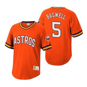 Houston Astros Jeff Bagwell Mitchell & Ness Orange Cooperstown Collection Wild Pitch Jersey T-Shirt