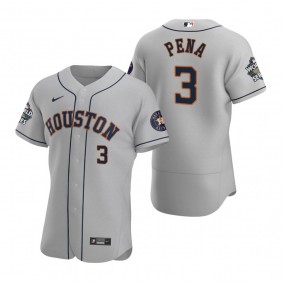 Houston Astros Jeremy Pena Gray 2022 World Series Authentic Jersey