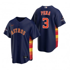 Houston Astros Jeremy Pena Navy 2022 World Series Champions Replica Jersey