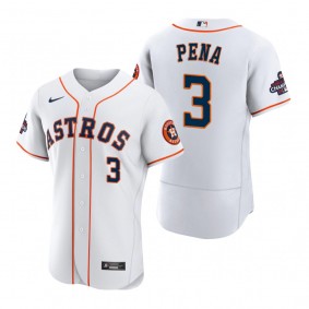 Houston Astros Jeremy Pena White 2022 World Series Champions Authentic Jersey