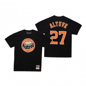 Houston Astros Jose Altuve Black Under The Lights T-Shirt