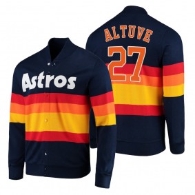 Houston Astros Jose Altuve Navy Cooperstown Collection Full-Snap Jacket