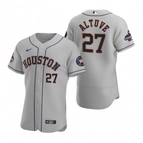 Houston Astros Jose Altuve Gray 2022 World Series Champions Authentic Jersey