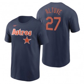 Houston Astros Jose Altuve Nike Navy Cooperstown Collection T-Shirt