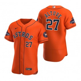 Houston Astros Jose Altuve Orange 2022 World Series Champions Authentic Jersey