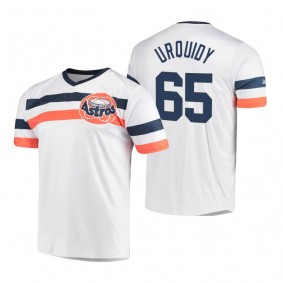 Houston Astros Jose Urquidy White Cooperstown Collection V-Neck Jersey