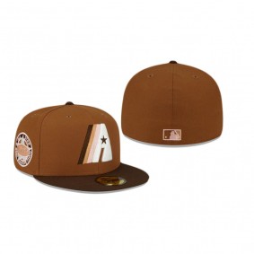 Houston Astros Brown Just Caps Drop 12 59FIFTY Fitted Hat