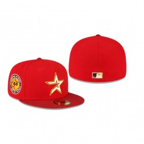 Houston Astros Red Just Caps Drop 14 59FIFTY Fitted Hat