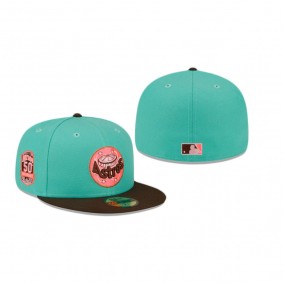 Houston Astros Cyan Green Just Caps Drop 8 Alt Fitted Hat