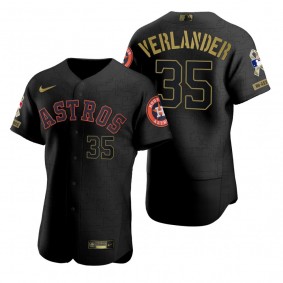 Houston Astros Justin Verlander All Black 2021 Salute to Service Jersey