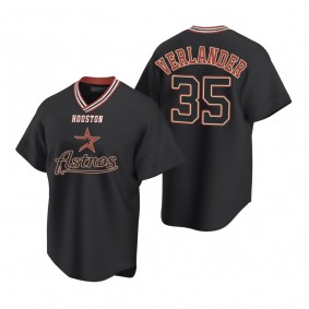 Houston Astros Justin Verlander Replica Black Vintage Jersey