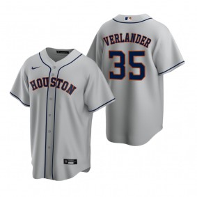 Houston Astros Justin Verlander Nike Gray Replica Road Jersey