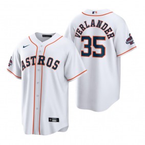 Men's Houston Astros Justin Verlander White 2022 World Series Champions Home Replica Jersey