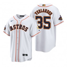 Houston Astros Justin Verlander White 2023 Gold Program Jersey