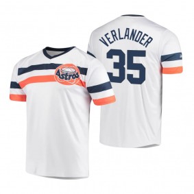 Houston Astros Justin Verlander White Cooperstown Collection V-Neck Jersey