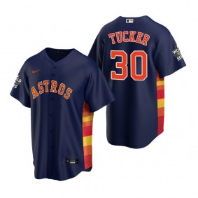 Men's Houston Astros Kyle Tucker Navy 2022 World Series Replica Jersey