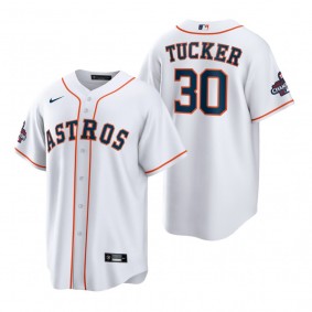 Men's Houston Astros Kyle Tucker White 2022 World Series Champions Home Replica Jersey