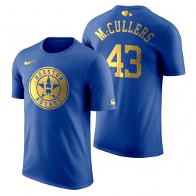 Men's 2020 Father's Day Houston Astros Lance McCullers Blue T-Shirt