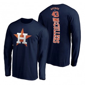 Houston Astros Lance McCullers Navy Personalized Playmaker Name & Number Long Sleeve T-Shirt Men's