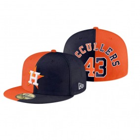 Houston Astros Lance McCullers Orange Navy Split 59FIFTY Fitted Hat