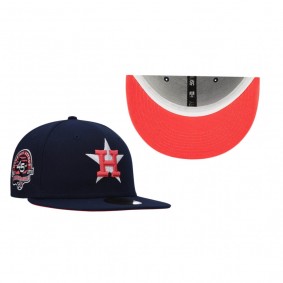 Houston Astros Navy Lava Undervisor 45th Anniversary Fitted Hat