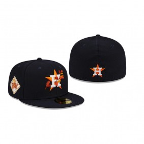 Houston Astros Navy Leafy Front 59FIFTY Fitted Hat