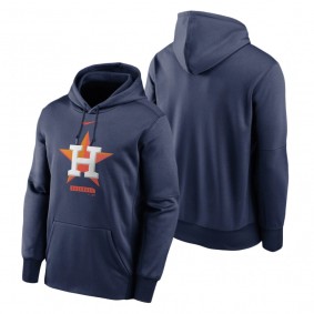 Houston Astros Navy Logo Therma Performance Pullover Hoodie