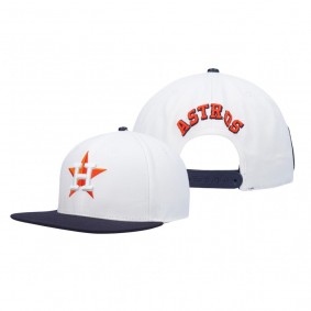 Houston Astros White Navy Logo Pro Standard Snapback Hat