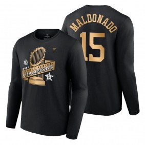 Houston Astros Martin Maldonado Black 2022 World Series Champions Name & Number T-Shirt Men's