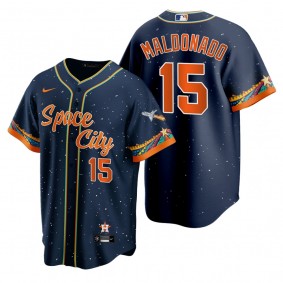 Houston Astros Martin Maldonado Navy 2021 City Connect Replica Jersey