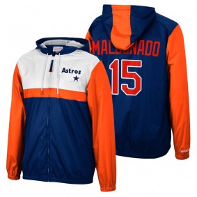 Houston Astros Martin Maldonado Navy Margin of Victory Full-Zip Windbreaker Jacket Men's