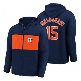 Houston Astros Martin Maldonado Navy Team Twill Full-Zip Jacket Men's