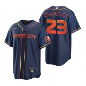 Houston Astros Michael Brantley Navy 2022 City Connect Replica Jersey