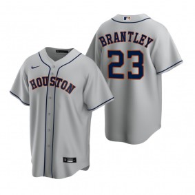 Houston Astros Michael Brantley Nike Gray Replica Road Jersey