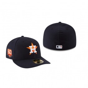 Houston Astros Navy 60th Anniversary Low Profile Fitted Hat