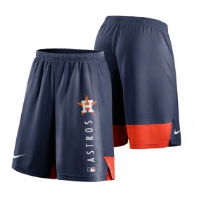 Men's Houston Astros Navy Training Performance Shorts Authentic Collection