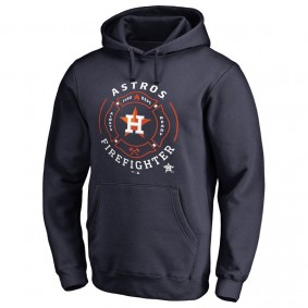 Male Houston Astros Navy Firefighter Aunthetic Pullover Hoodie