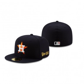 Houston Astros Navy 100th Anniversary 59FIFTY Fitted Hat