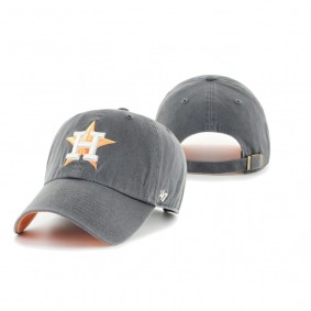 Houston Astros Charcoal Pastel Pop Clean Up Adjustable Hat