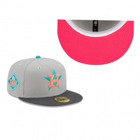 Houston Astros Gray Pink Under Visor 59FIFTY Hat