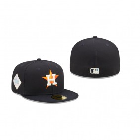 Houston Astros Navy Pop Sweat 59FIFTY Fitted Hat