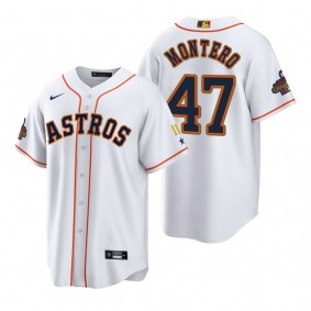 Rafael Montero Houston Astros White 2023 Gold Program Jersey