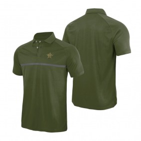 Houston Astros Olive Sector Raglan Polo