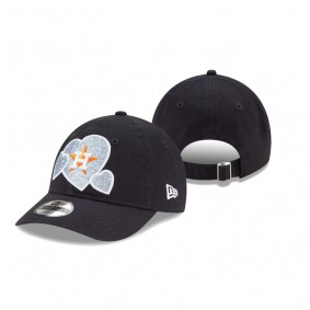 Houston Astros Navy Sparkle Heart 9TWENTY Hat